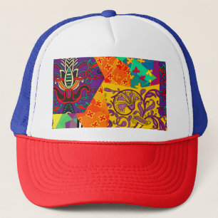 Indian Turkish Festive Patchwork Mandala Truckerkappe