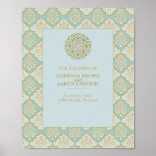 INDIAN TURQUOISE - Hochzeitplakat Poster
