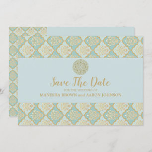 INDIAN TURQUOISE - Save the Date flache Karte
