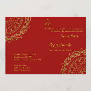 Indian Wedding Card Garba Mehndi (Ganesh) Einladung