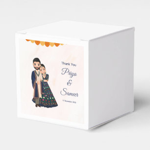 Indian Wedding Couple Invitation Elephant Geschenkschachtel