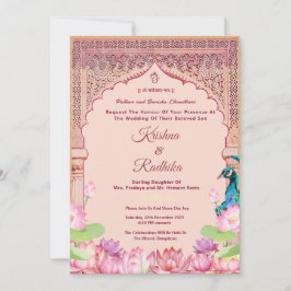 Indian wedding ethnic luxury invitation einladung