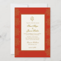 Indian Wedding Ganesh Red & Gold Mandala