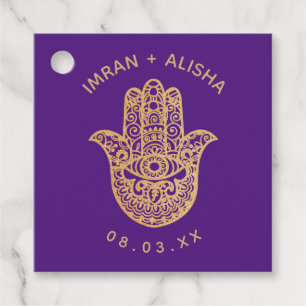 Indian Wedding Gold hamsa Henna Envelope Siegel Geschenkanhänger