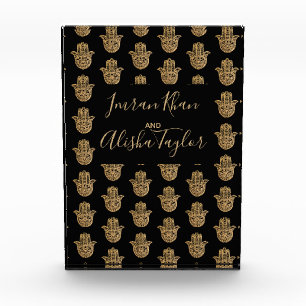 Indian Wedding Gold hamsa Henna Willkommen Fotoblock