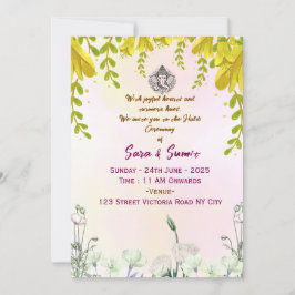 Indian Wedding Haldi Ceremony Invitations  Einladung
