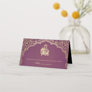 Indian Wedding Platzkarte Imitats Gold Foil