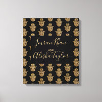 Indian Wedding Save the date Gold hamsa Henna