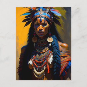 indian woman postkarte