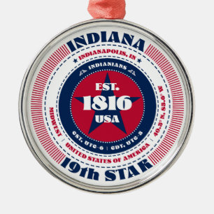 Indiana 19. State Weihnachtsschmuck