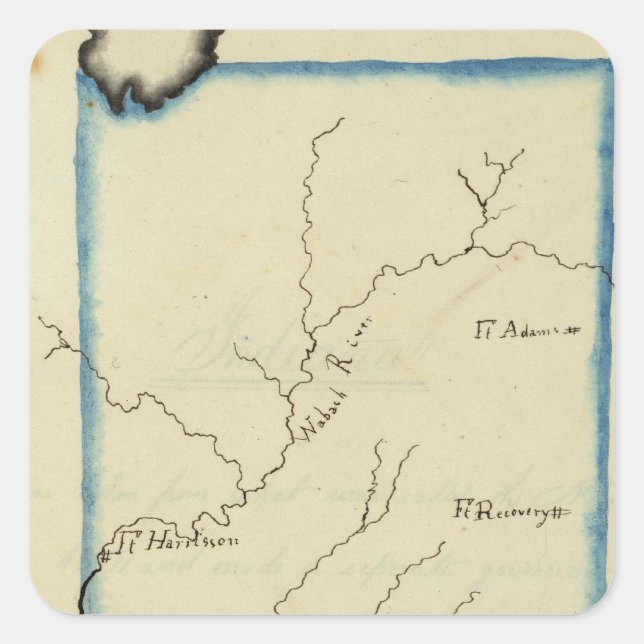 Indiana 4 quadratischer aufkleber (Vorderseite)