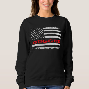 Indiana American Flag Dugger Usa Patriotic Souveni Sweatshirt