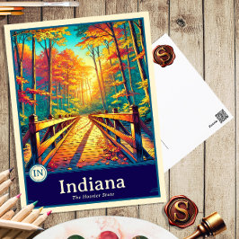 Indiana | Anime Style Cel Schattenkarte Postkarte