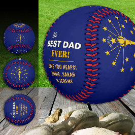 Indiana Best Vater, patriotische USA, Indiana Flag Baseball