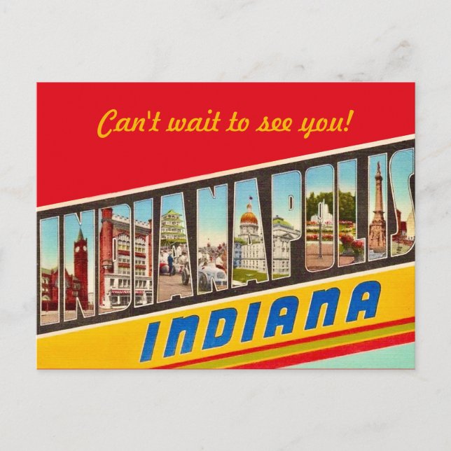 Indiana-Botschaftspostkarte Postkarte (Vorderseite)