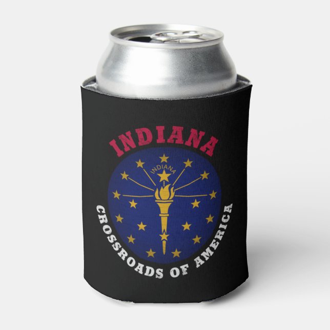 INDIANA CROSSROADS STAAT FLAG DOSENKÜHLER (Kanne Vorderseite)