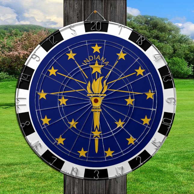 Indiana Dartboard USA & Indiana Flag / Spielbrett Dartscheibe (Von Creator hochgeladen)