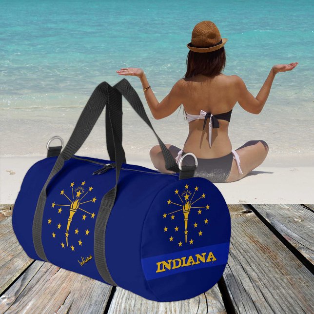 Indiana-Duffle, Indiana-Flagge Fitness /sports Duffle Bag (Von Creator hochgeladen)