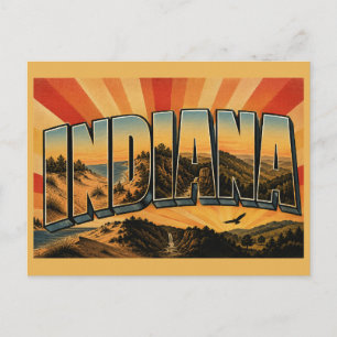 Indiana Dunes Canyons Forested Hills Kunst Postkarte