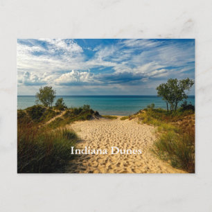 Indiana Dunes, Lake Michigan, mit der Aufschrift Postkarte