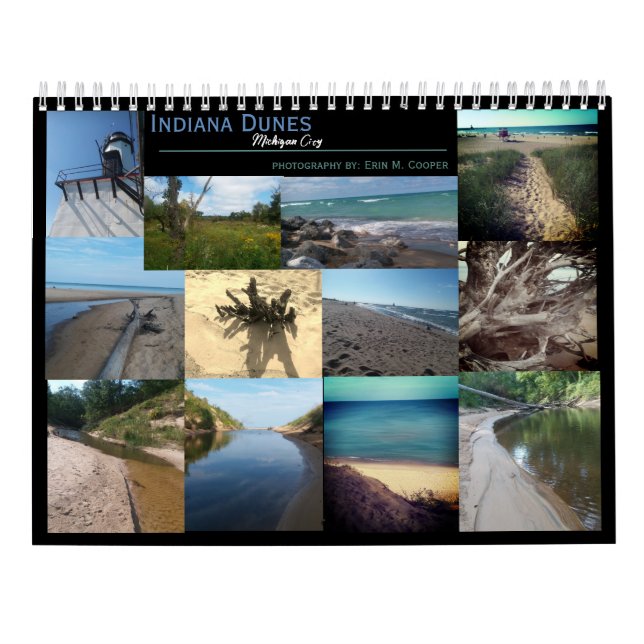 Indiana Dunes Michigan City Fotografie Kalender (Rückseite)