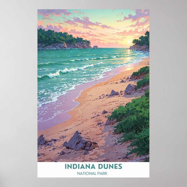 Indiana Dunes National Park, Amerika Poster (Vorne)