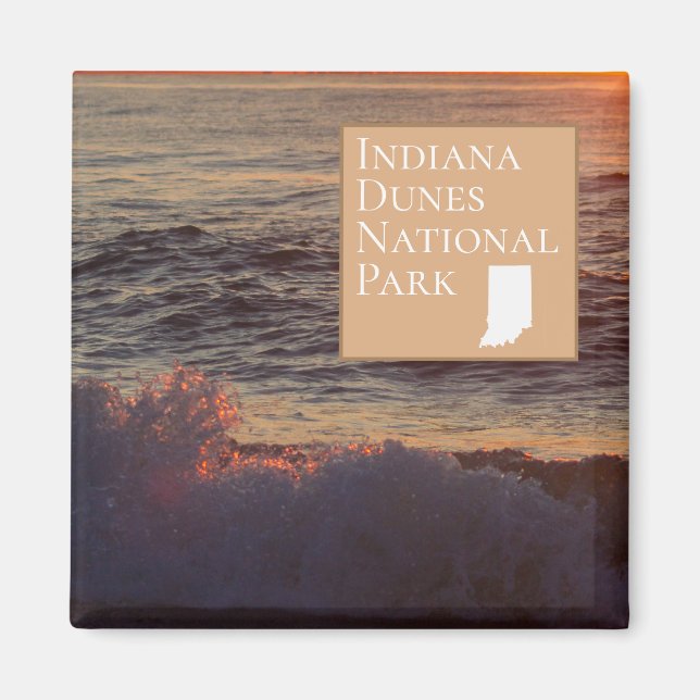 Indiana Dunes National Park - Beach Waves Magnet (Vorne)