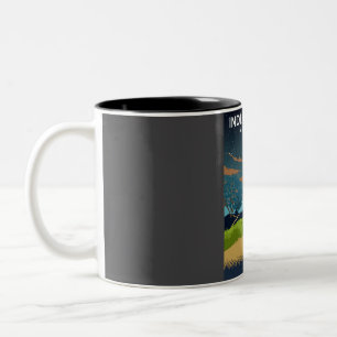 Indiana Dunes National Park bei Nacht Vintage Mini Zweifarbige Tasse