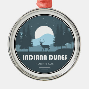 Indiana Dunes National Park Hirsche Ornament Aus Metall