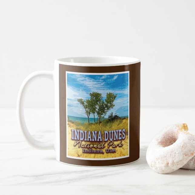 INDIANA DUNES NATIONAL PARK - INDIANA USA KAFFEETASSE (Mit Donut)