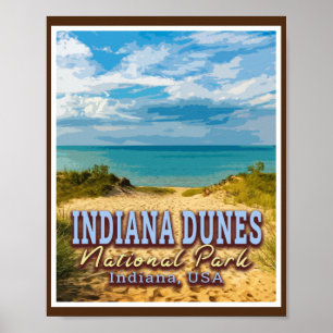 INDIANA DUNES NATIONAL PARK - INDIANA USA POSTER