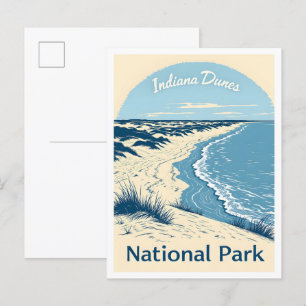 Indiana Dunes National Park Indiana USA Travel Postkarte