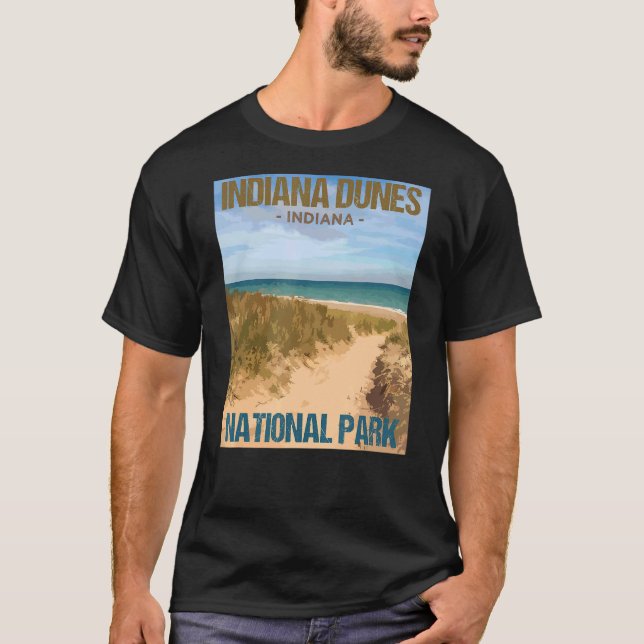 Indiana Dunes National Park Poster Design T-Shirt (Vorderseite)
