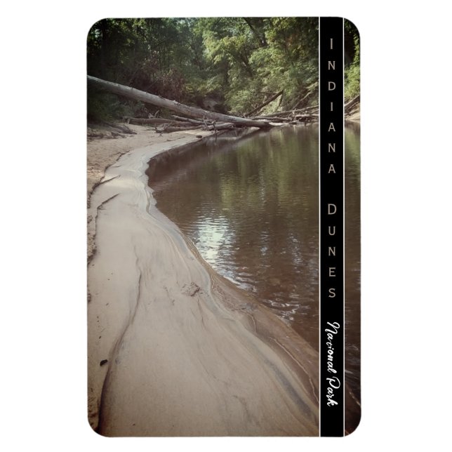Indiana Dunes National Park Scemic Creek Foto Pos Magnet (Vertikal)