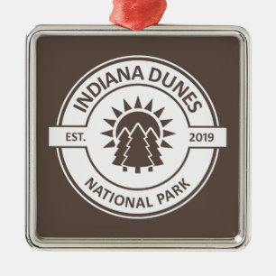 Indiana Dunes National Park Sun Trees Ornament Aus Metall