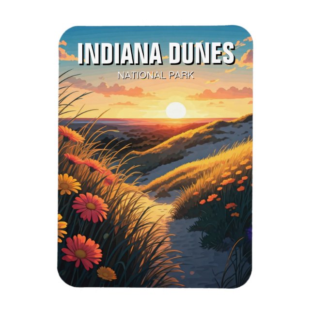 Indiana Dunes National Park Travel Magnet (Vertikal)