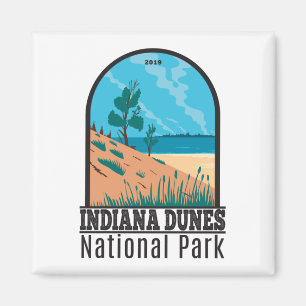 Indiana Dunes National Park Vintage Magnet