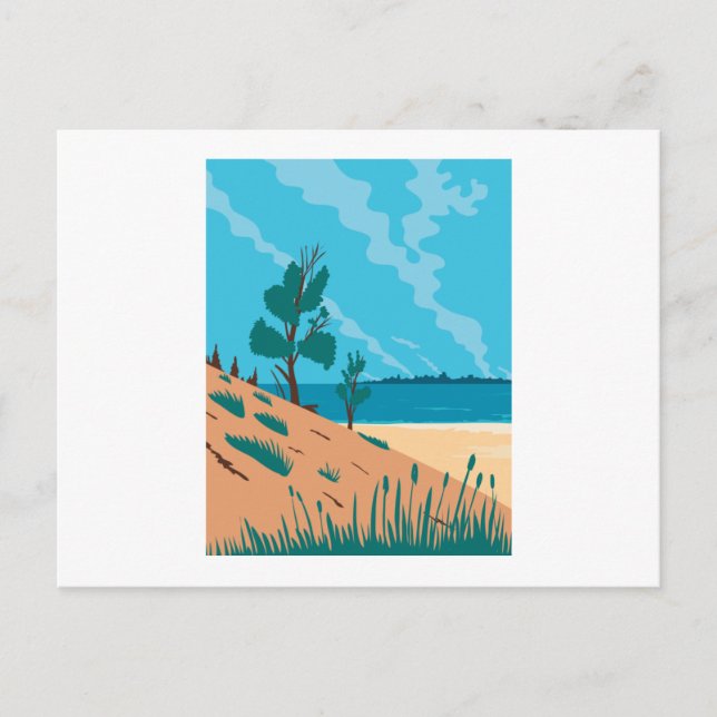 Indiana Dunes National Park WPA Postkarte (Vorderseite)