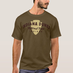 Indiana Dunes Nationalpark Argetierter Text Brown T-Shirt