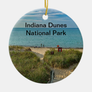 Indiana Dunes Nationalpark Keramik Ornament