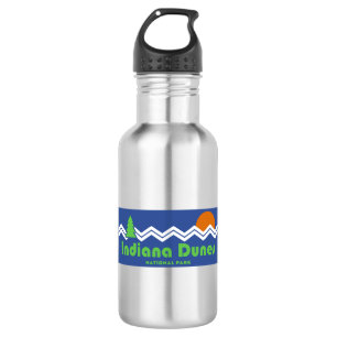 Indiana Dunes Nationalpark Retro Edelstahlflasche