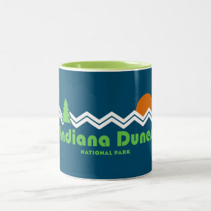Indiana Dunes Nationalpark Retro Zweifarbige Tasse