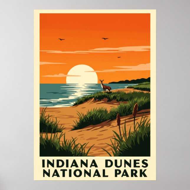 Indiana Dunes Nationalpark V02 Poster (Vorne)