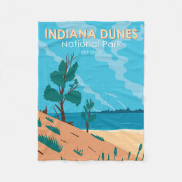 Indiana Dunes Nationalpark Vintag Fleecedecke