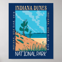Indiana Dunes Nationalpark Vintag gefährdet