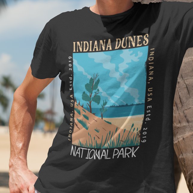 Indiana Dunes Nationalpark Vintag gefährdet T-Shirt (Von Creator hochgeladen)