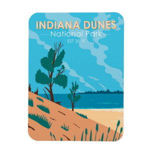 Indiana Dunes Nationalpark Vintag Magnet