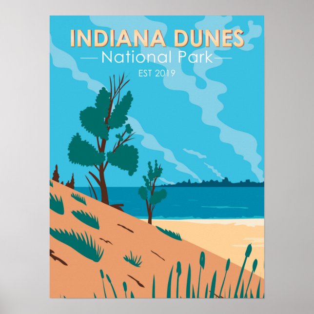 Indiana Dunes Nationalpark Vintag Poster (Vorne)