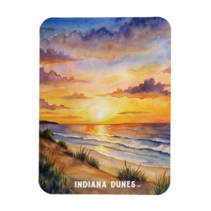 Indiana Dunes Nationalpark Wasserfarbenmalerei Magnet