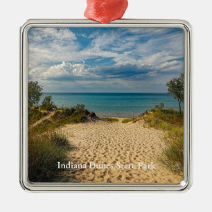 Indiana Dunes Staat Park Ornament Aus Metall